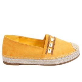 Espadrilky se skořápkou medu 6771 Žlutá žluť