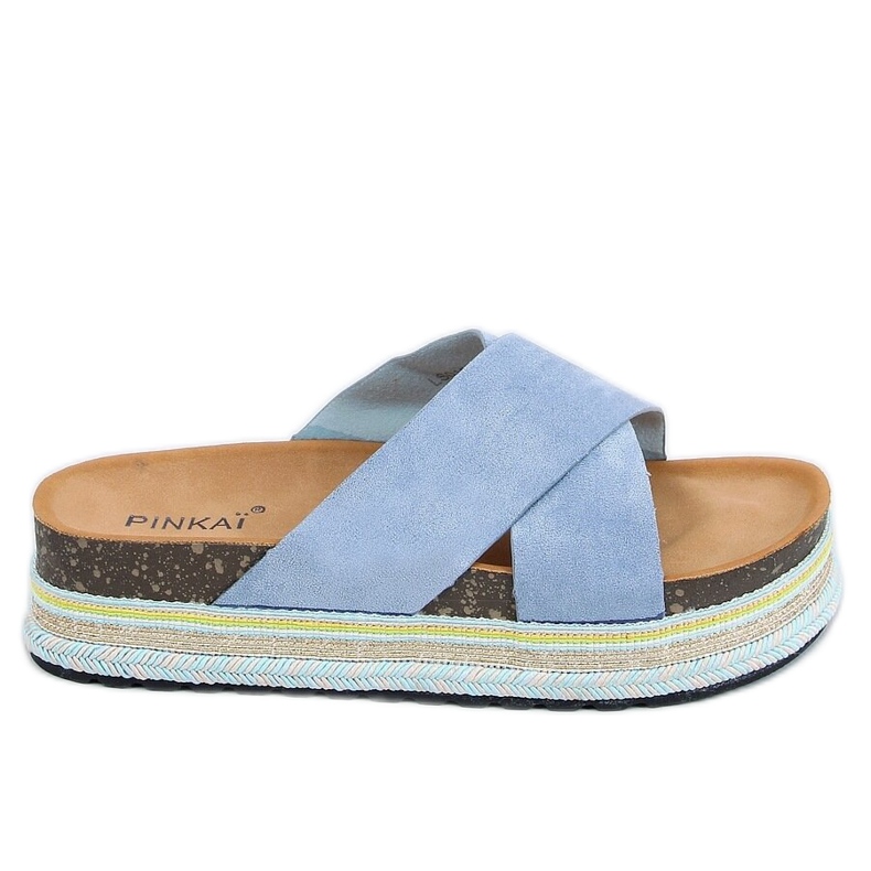 Modré korkové pantofle LS016 Blue modrý Modré korkové pantofle LS016 Blue modrý