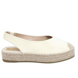 Žluté espadrilky s otevřenými podpatky, žluté M-518 žluté žluť