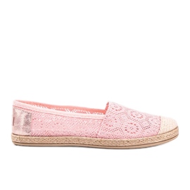 Růžové látkové espadrilky Mandy růžový