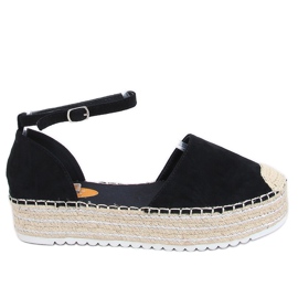 Espadrilles černé sandály 2138 Black černý