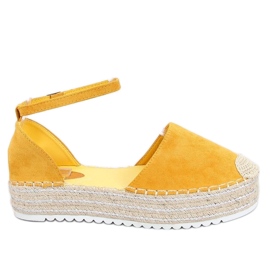Medové sandály Espadrilles 2138 Yellow žluť