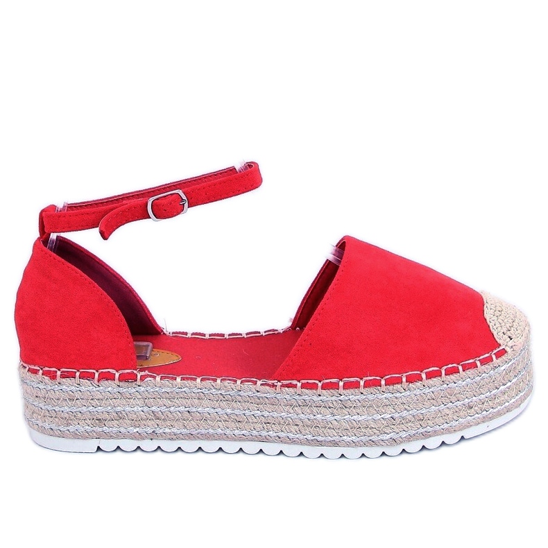 Espadrilky, sandály červená 2138 Červená červené Espadrilky, sandály červená 2138 Červená červené
