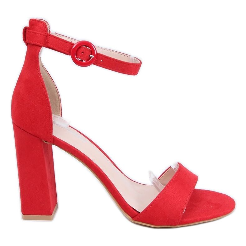 Červené sandály na vysokém podpatku A12-06 Red Červené sandály na vysokém podpatku A12-06 Red