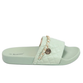 Zelené pantofle Mint CK189P zelená