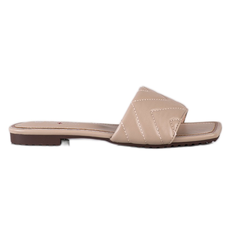 S. BARSKI Prošívané pantofle S.BARSKI béžový