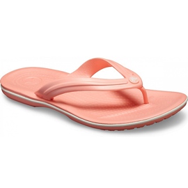 Dámské pantofle Crocs Crocband Flip světle růžové a bílé 11033 6KP růžový Dámské pantofle Crocs Crocband Flip světle růžové a bílé 11033 6KP růžový