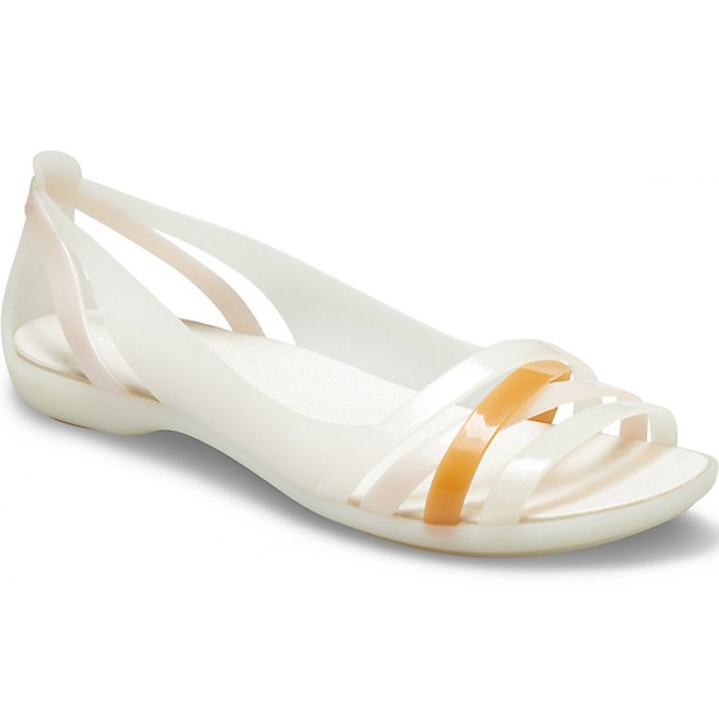 Sandály Crocs Isabella Huarche 2 Flat W bílé 204912 12U bílý