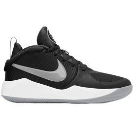 Dětské boty Nike Team Hustle D 9 černo-šedobílé AQ4224 001 černý černý