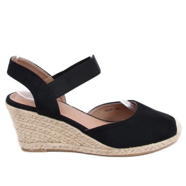 Černé espadrilky na klíncích 9R50 Black černý