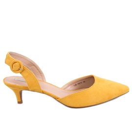 Čerpadla na nízkém podpatku med 1JB-19075 žlutá