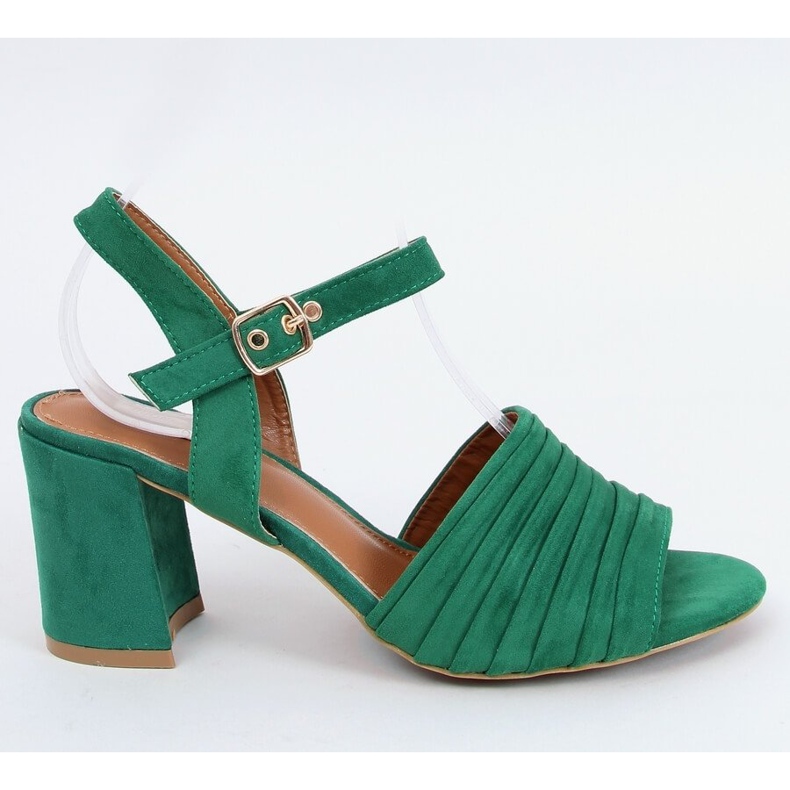 Zelené sandály na vysokém podpatku 1L-19267 Green zelená