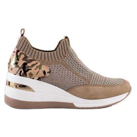 ARTIKER Nazouvací tenisky Moro Print hnědý ARTIKER Nazouvací tenisky Moro Print hnědý