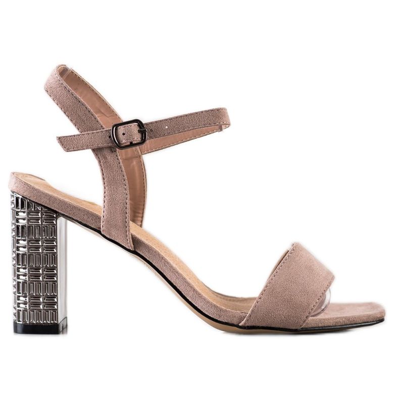 S. BARSKI Kalsic sandály s ozdobnou patou béžový