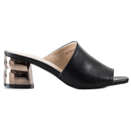 Goodin Pantofle s ozdobnou patou černý