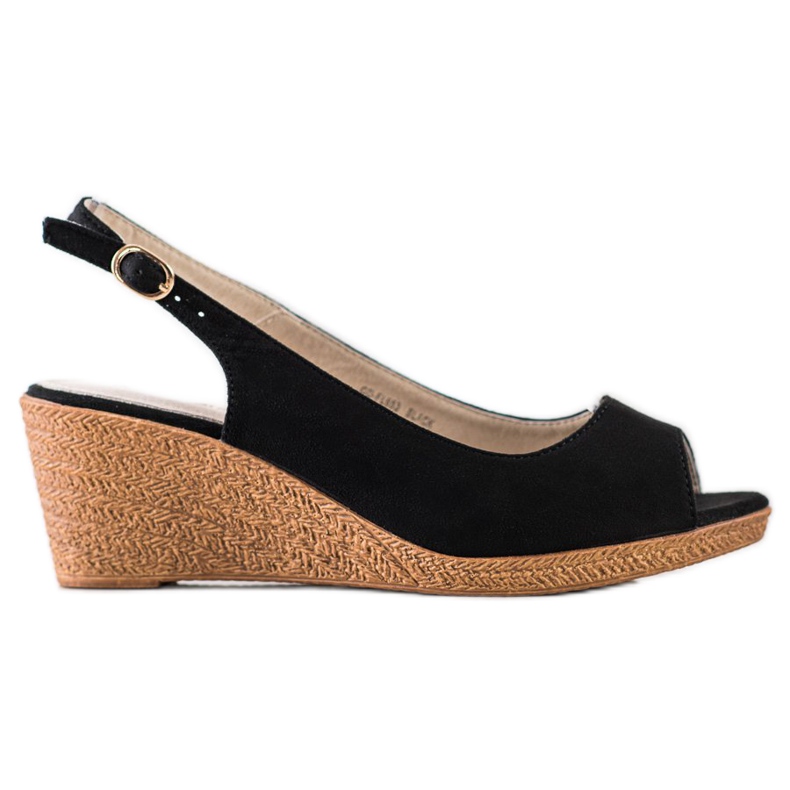 Goodin Neformální klínové sandály černá Goodin Neformální klínové sandály černá