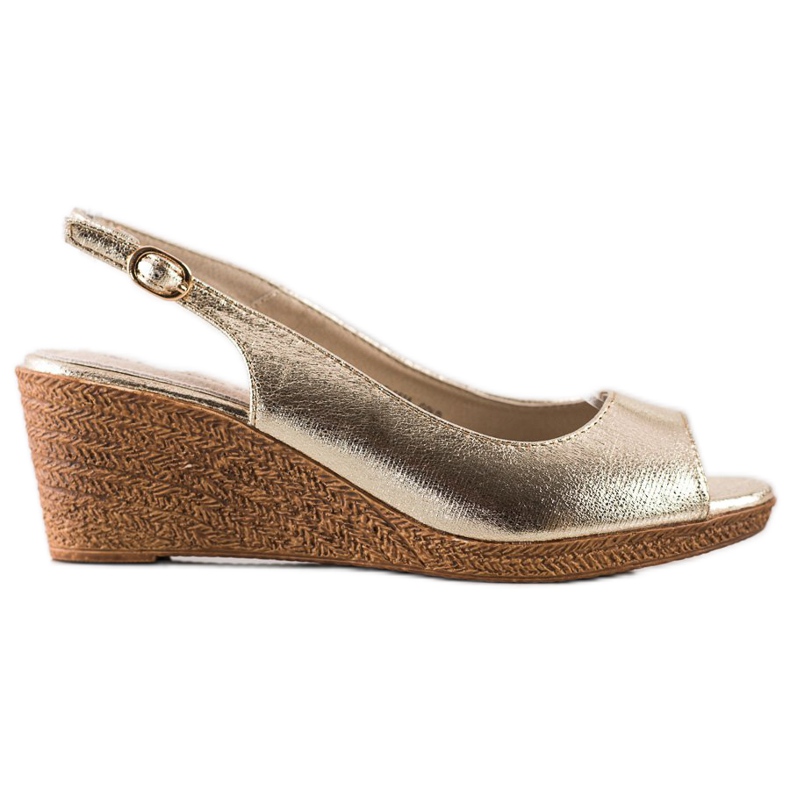 Goodin Neformální klínové sandály zlatý