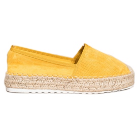 Seastar Prolamované espadrilky se semišem žluť