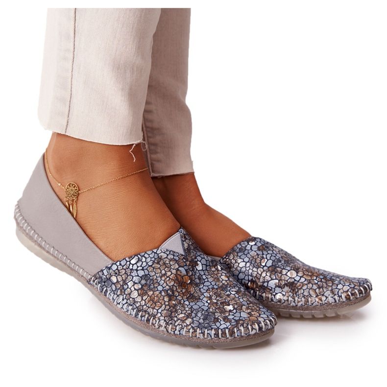 Dámské kožené balerínky Maciejka 01930-86 Ashen vícebarevný