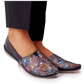 Dámská kožená Maciejka 01930-87 černé balerínky černá vícebarevný