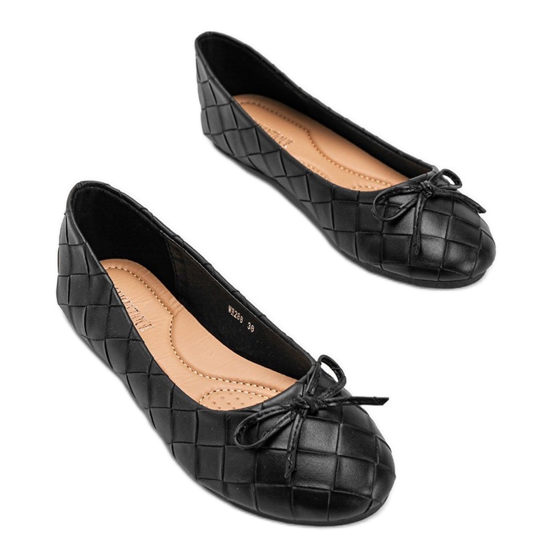 Černé pletené balerínky Kaiden černá