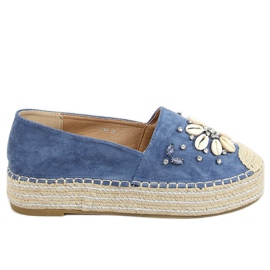 Modré espadrilky s mušlemi 2798 Blue modrý Modré espadrilky s mušlemi 2798 Blue modrý