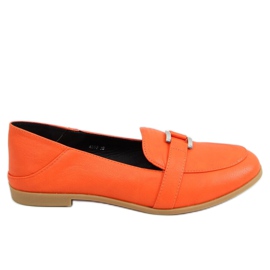 Oranžové dámské mokasíny 4585 Orange pomerančový