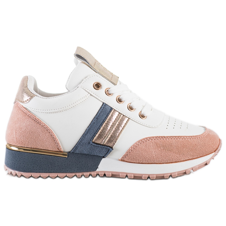 SHELOVET Tenisky se semišovou vložkou bílý vícebarevný SHELOVET Tenisky se semišovou vložkou bílý vícebarevný