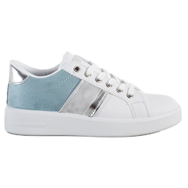 SHELOVET Sportovní obuv se semišovou vložkou bílý modrý