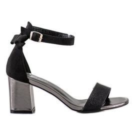 Sandály s mašlí VINCEZA černý