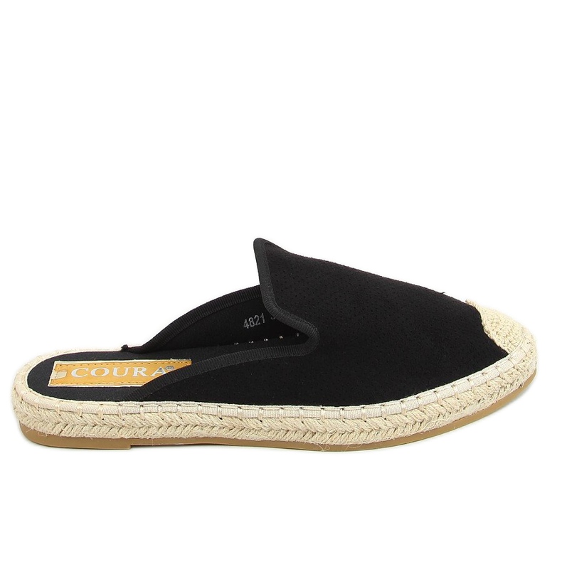 Černé dámské espadrilky černé 4821 Black černá Černé dámské espadrilky černé 4821 Black černá