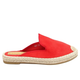 Červená Dámské espadrilky červené 4821 Červené červený