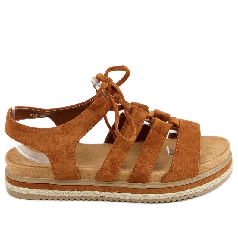 Sandály espadrilky velbloud W86 Camel hnědý Sandály espadrilky velbloud W86 Camel hnědý