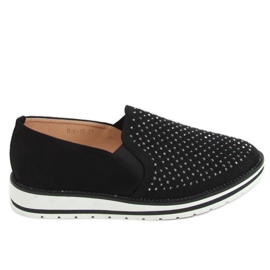 Černé prolamované boty 918-15 černé černý