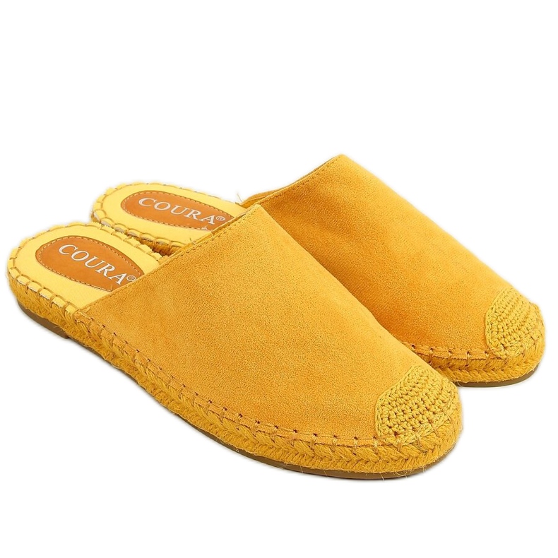 Espadrilles plnobarevný med 3899 Yellow žlutá