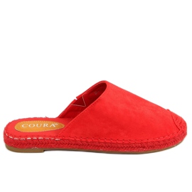 Espadrilles plná barva červená 3899 červená červený