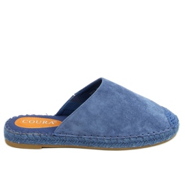 Espadrilles plná barva modrá 3899 modrá modrý