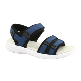 American Club Dámské sportovní sandály Sports Leather Insert RL45/21 Black and Navy Blue černý