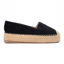 SHELOVET Espadrilky na platformě černý