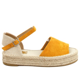 Espadrilles med s otevřenou špičkou A663-ESP-1 Yellow béžový žluť
