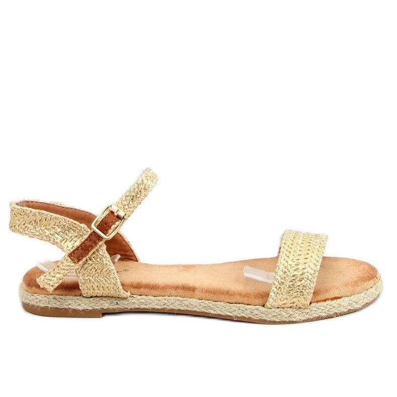 Zlaté espadrilky sandály L197SA-1 Gold zlatý