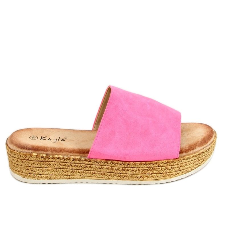 Dámské fuchsiové pantofle 38846 Fluorescent Peach vícebarevný růžový Dámské fuchsiové pantofle 38846 Fluorescent Peach vícebarevný růžový