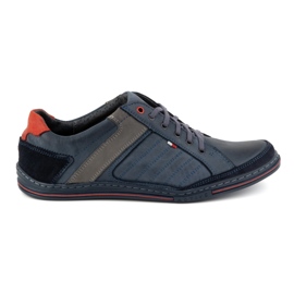 Pánské kožené boty Olivier 236GT navy blue modrý