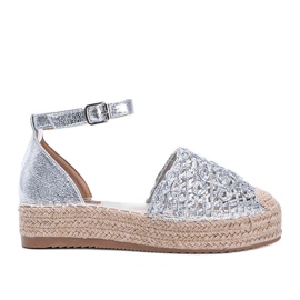 Chaistyho stříbrné pletené espadrilky stříbro