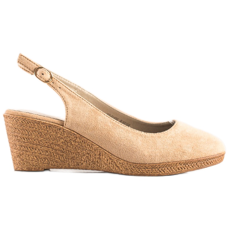 Goodin Pohodlné klínové lodičky hnědý