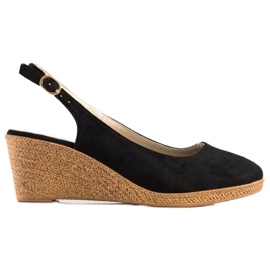 Goodin Pohodlné klínové lodičky černý