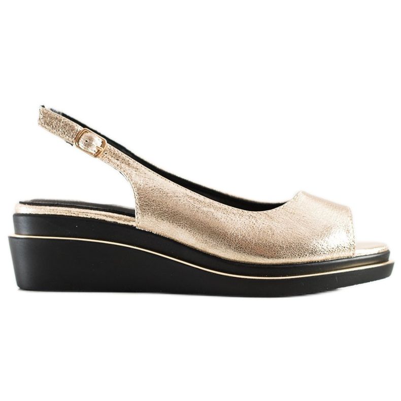 Goodin Lesklé zlaté sandály zlatý