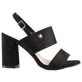 Goodin Sandály Na Širokém Baru černý