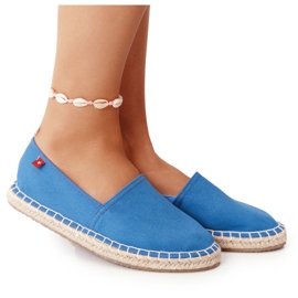 Espadrilky na pletené podrážce Big Star DD274A152 Blue modrý