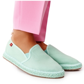 Zelené espadrilky na pletené podrážce Big Star DD274A141 zelený